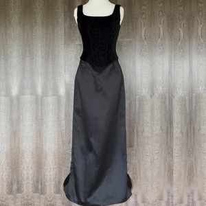 McClintock vintage black velvet corset gown P2